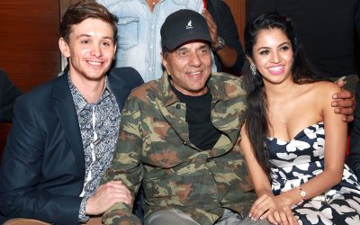 Travis Jeffery, Dharmendra, and Pooja Priyanka Travis Jeffery, Dharmendra, and Pooja Priyanka