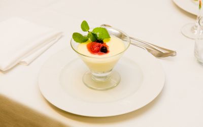Lime Possets with Raspberries Lime Possets with Raspberries