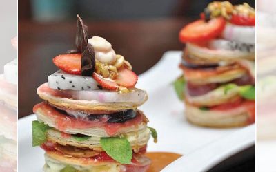 Mille Feuille of Exotic Fruits Mille Feuille of Exotic Fruits