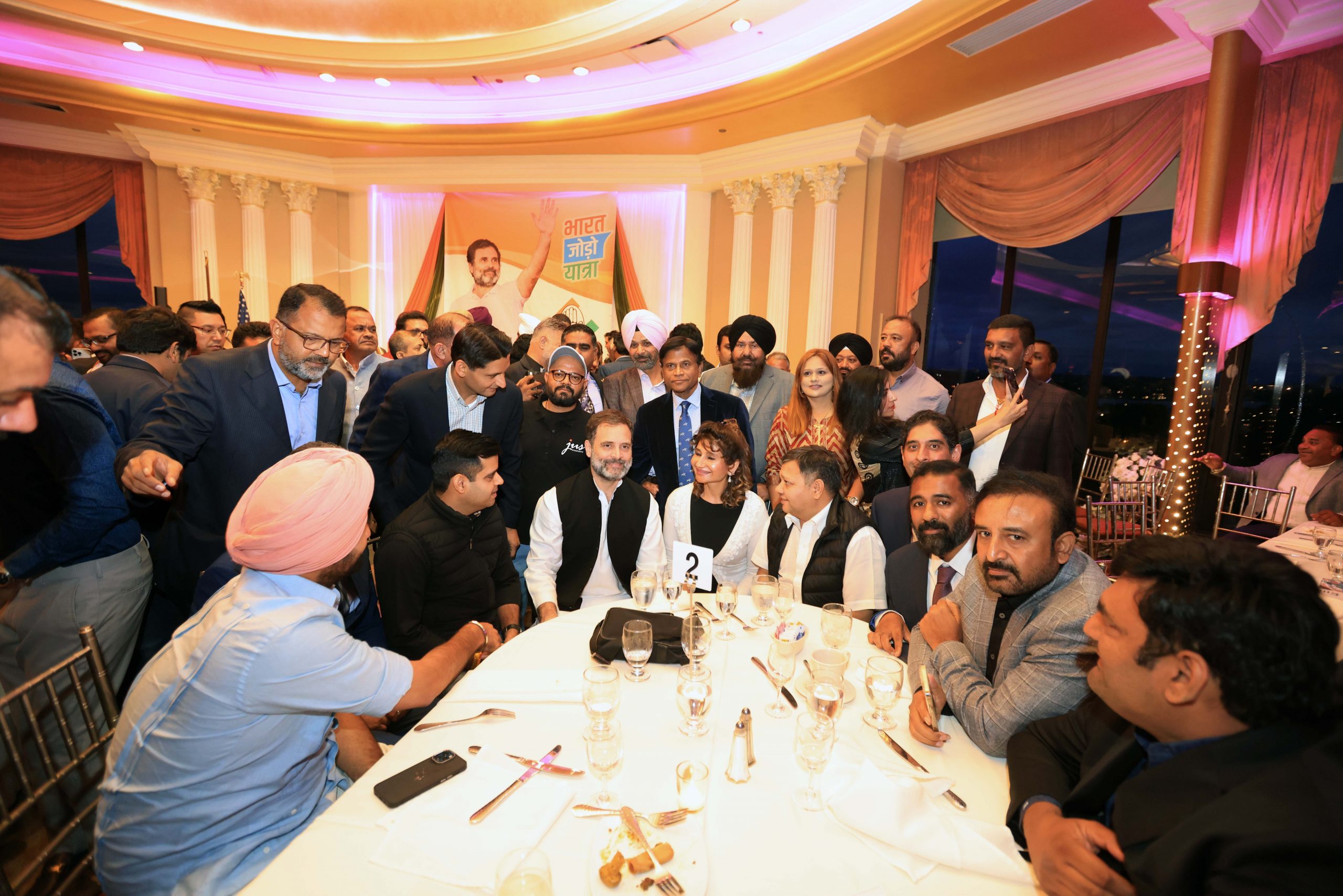 New York City Mayor Eric Adams  greets Rahul Gandhi at a reception hosted by IOC on june 3rd 2023 ...pic Mohammed Jaffer-SnapsIndia