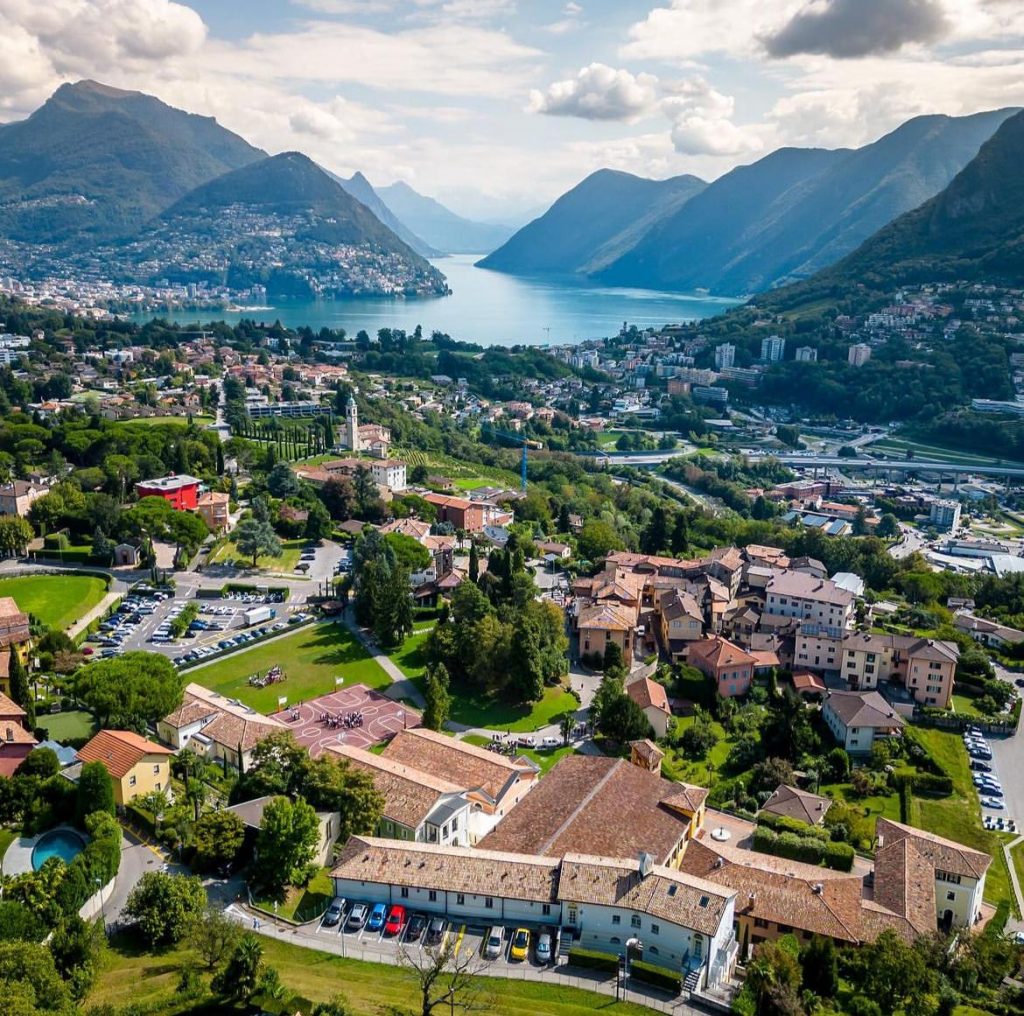 Lugano, Switzerland - August 6, 2023: exterior of Louis Vuitton